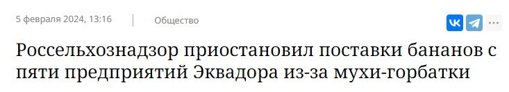 Россельхознадзор с 5 февраля запретил поставки бананов из Эквадора от пяти их ведущих производителей.-2