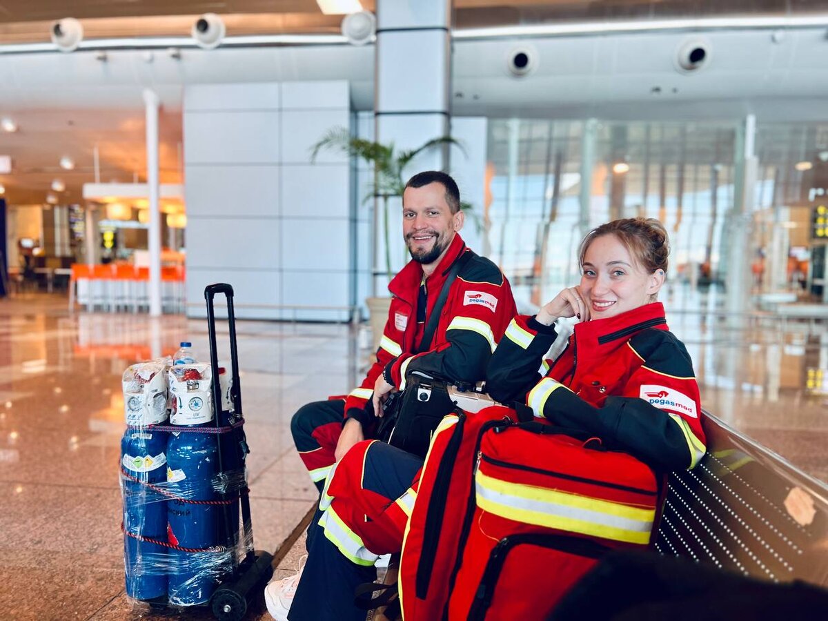 Санитарная авиация, перелет Хургада-Москва