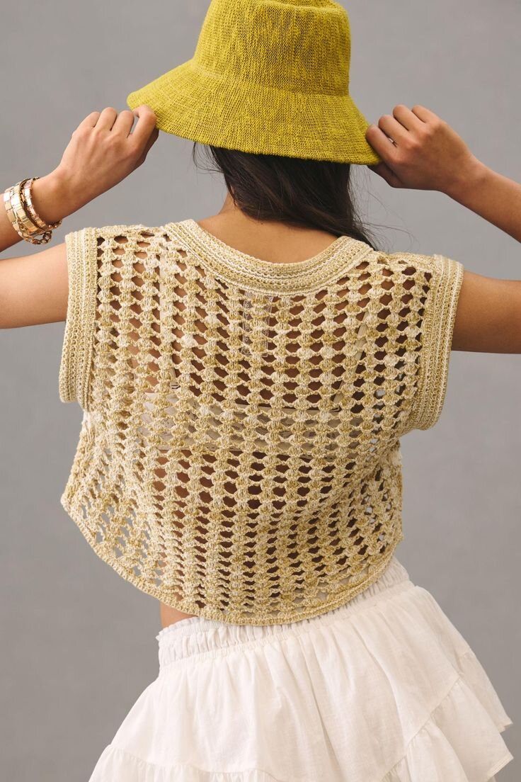 Вязанный Топ/Жилет. Источник Pinterest