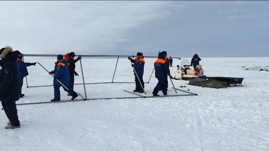    Спасательные работы на Онежском озере, Карелия. Автор фото: t.me/AParfenchikov