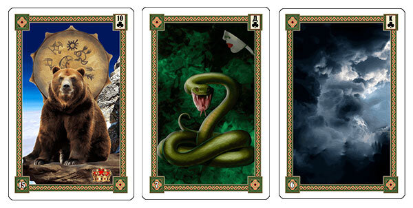 Медведь,Змея, Тучи - из колоды Ятрова "Оракул Ленорман"