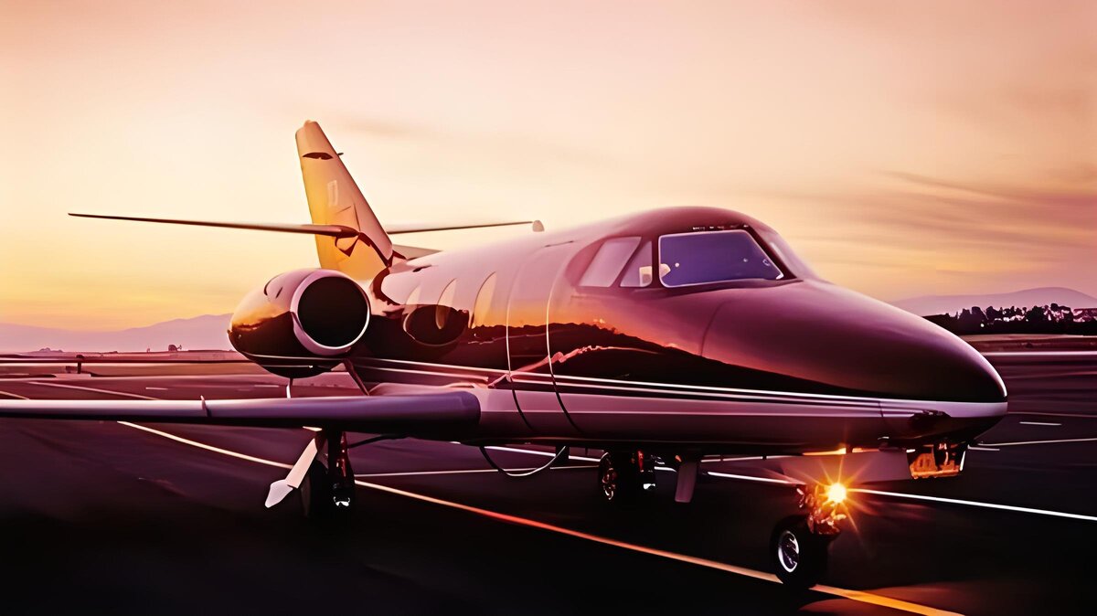 Бизнес-джет в аэропорту - фото предоставлено информпартнером из КНР