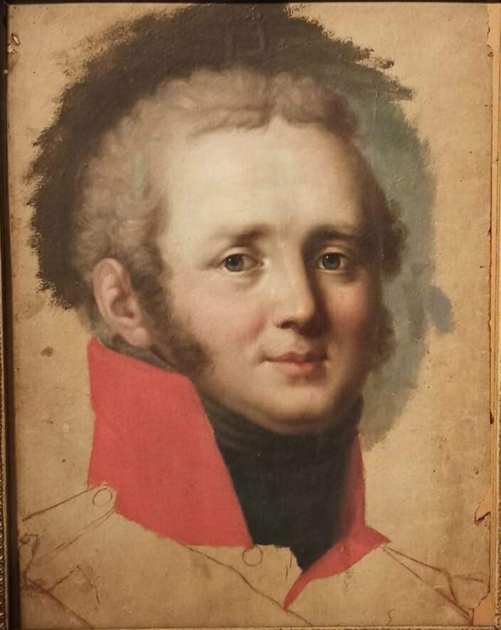 Портрет императора Александра I, ок.1809 г. Неизвестный художник. Государственный музей изобразительных искусств им. А. С. Пушкина.