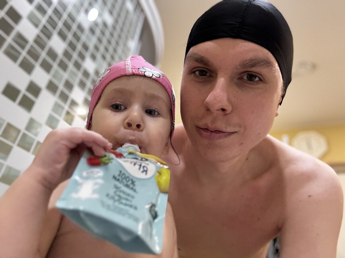 После плавания надо подкрепиться!