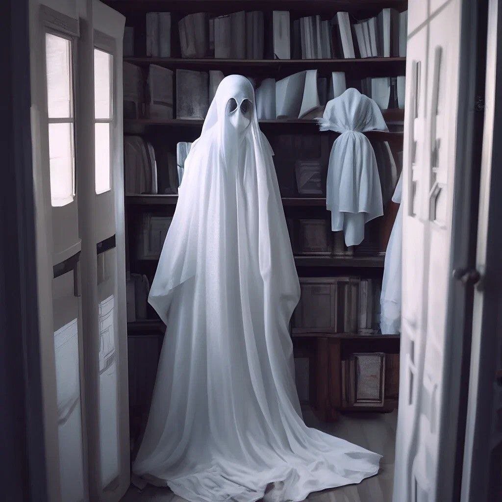 Платье выглядело как приведение.