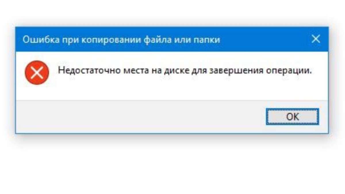 Виндовс - Недостаточно места на диске для завершения операции | Обзорочка  ТВ | Дзен