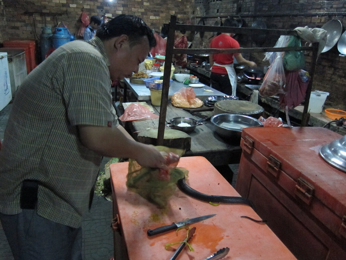 Камбоджа. Кобра скоро станет блюдом