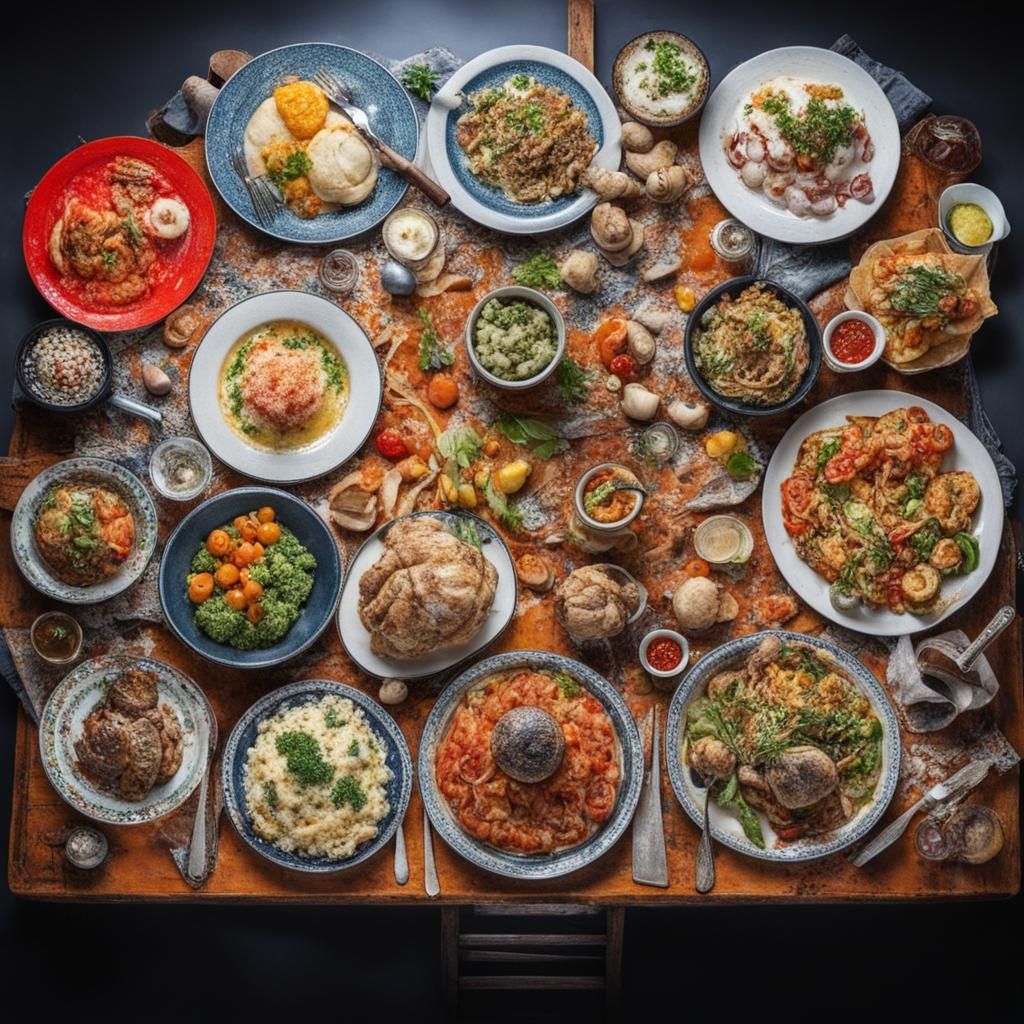 Так ИИ видит кухню народов мира на одном столе 