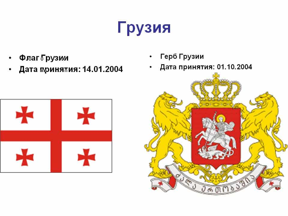 Гербы столиц республик. Грузия флаг и герб. Символы государства Грузии. Государственный герб Грузии.