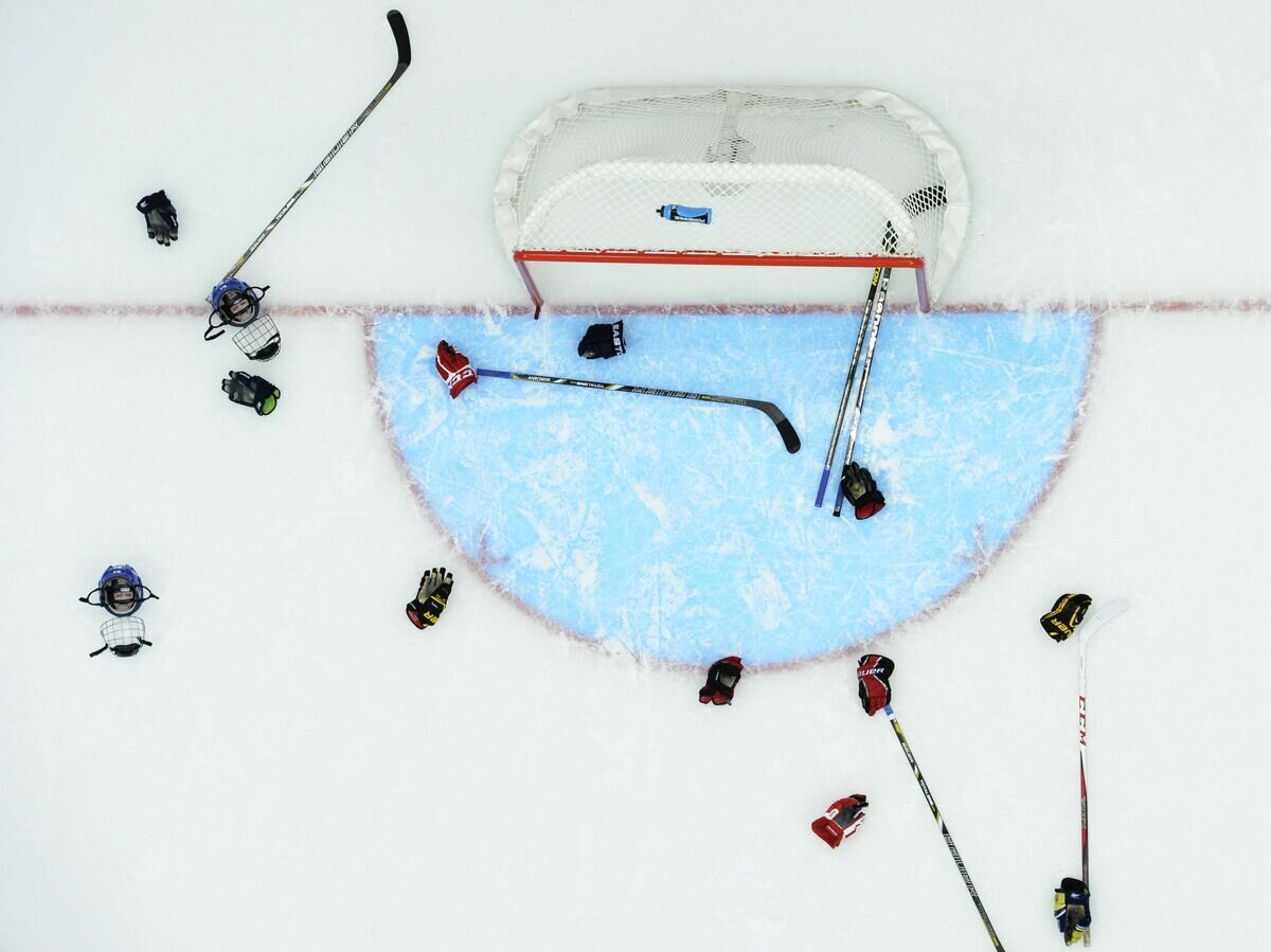    Хоккейные ворота© РИА Новости / Михаил Мокрушин