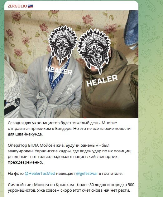    Фото: Скриншот Telegram/ZERGULIO