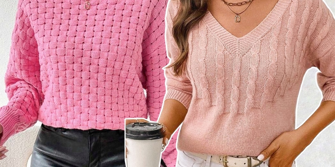 Вяжем спицами по мотивам Shein: 5 джемперов из пряжи розовых оттенков