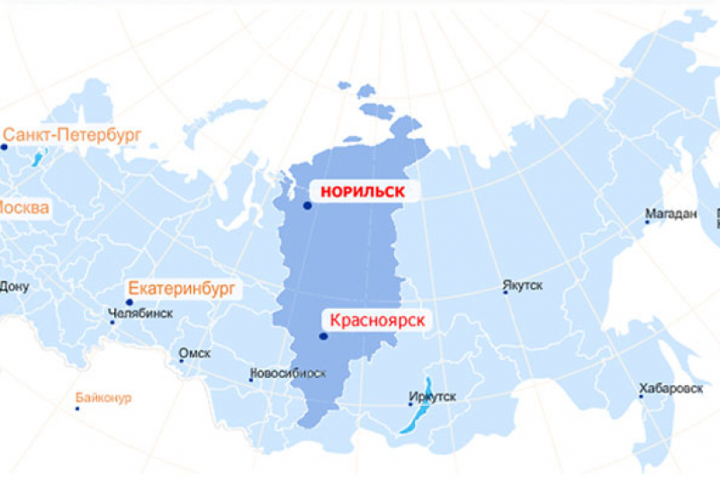 Норильск, если что, это вот тут. Самый край Красноярского края