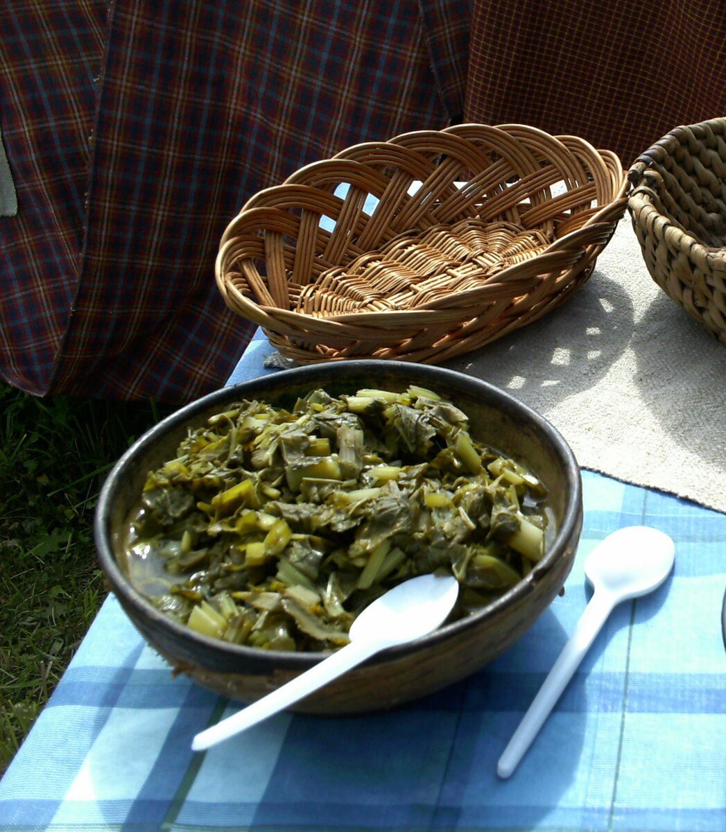 Рагу из борщевика сибирского. Село Летка Прилузский район, 2011 год