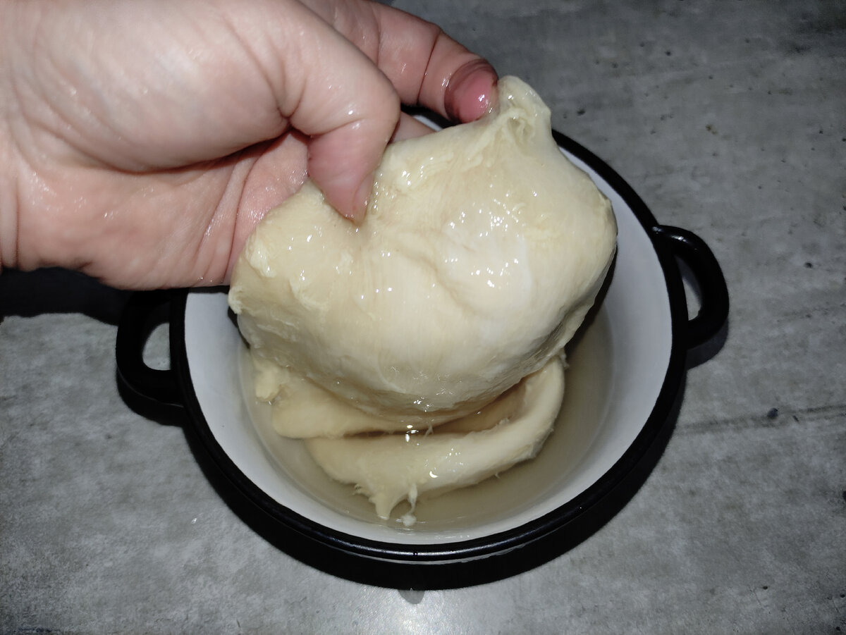 Вот так выглядит тот самый свиной м.очевой пузырь в размоченном виде