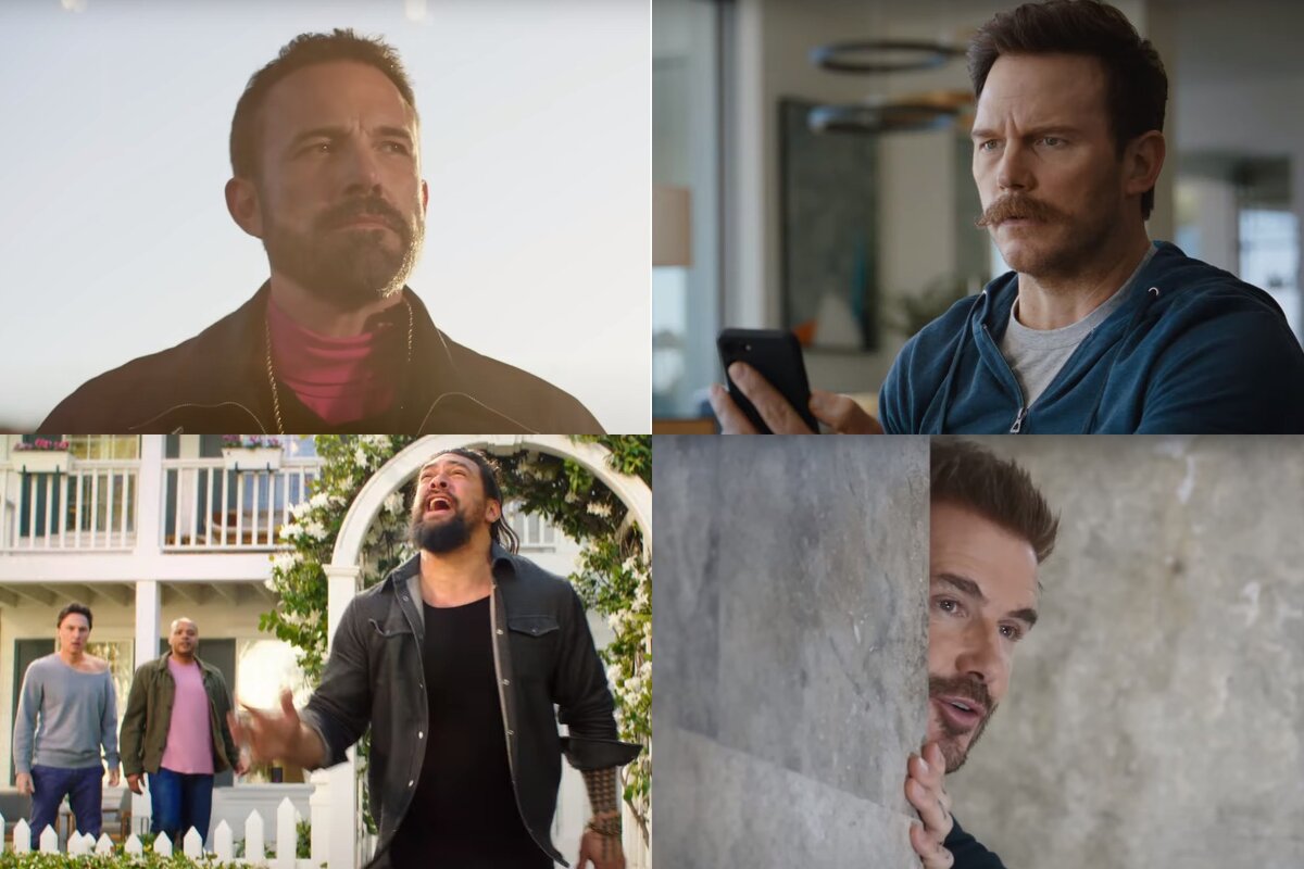 Кадры из роликов Супербоула