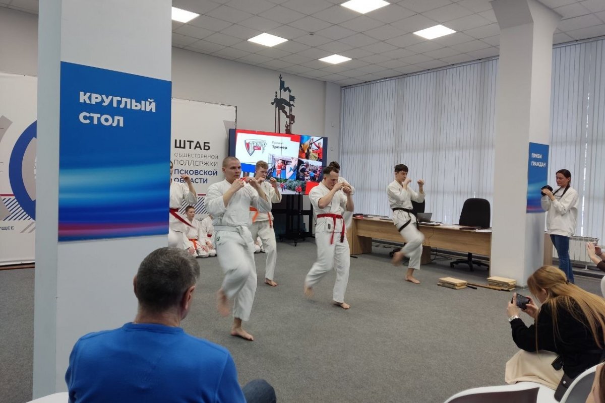    В штабе общественной поддержки в Пскове презентовали проект «Тренер»