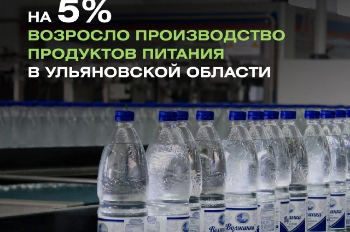    В Ульяновской области на 5% выросло производство продуктов питания