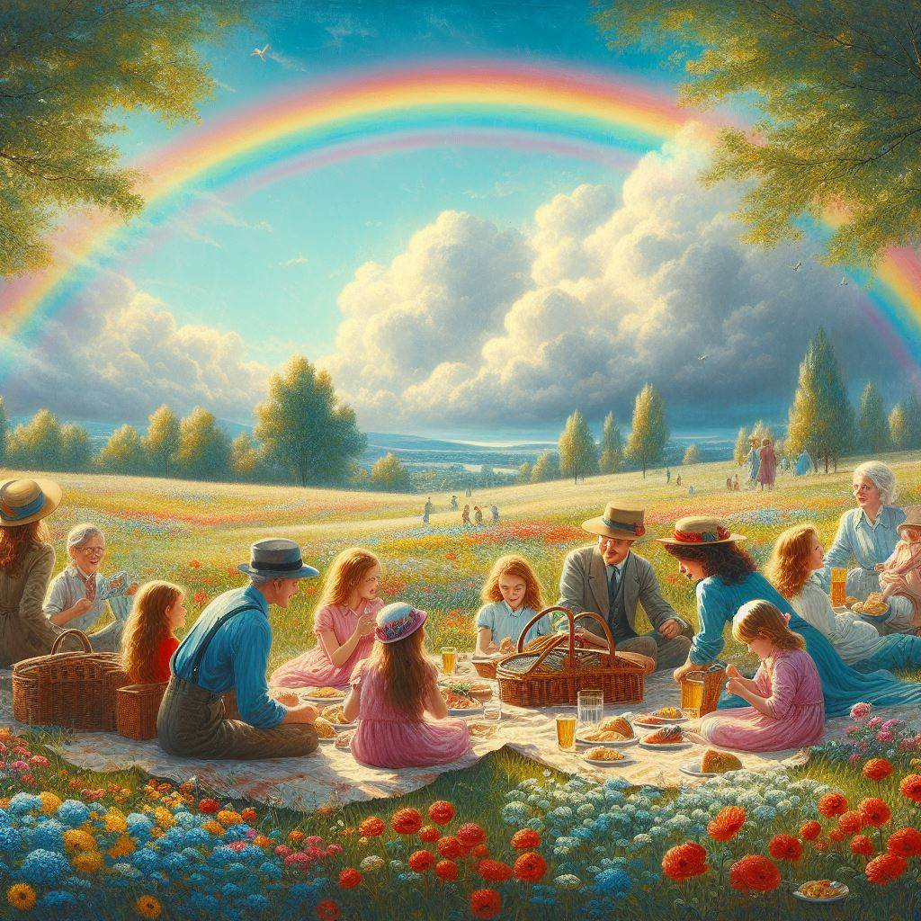 Картинка на тему "Лучшие времена человечества" от ИИ