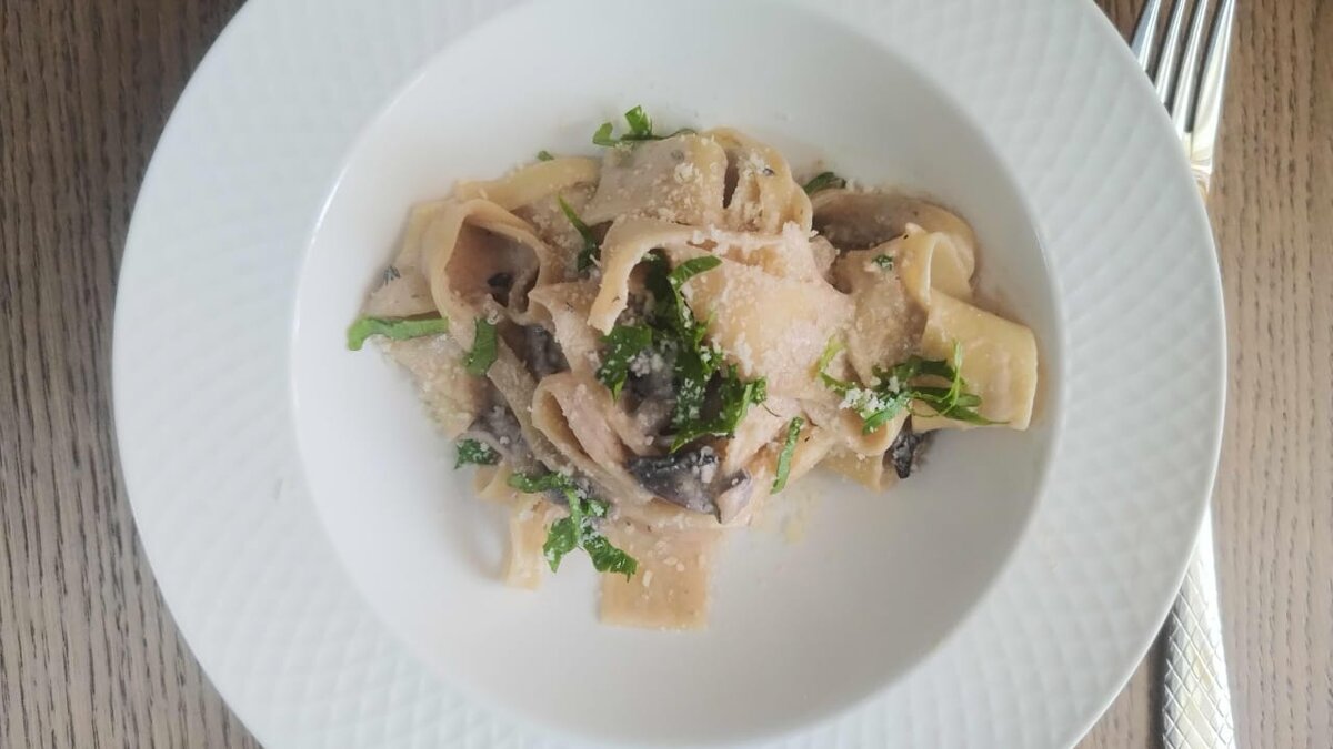 Папарделле в сливочном соусе