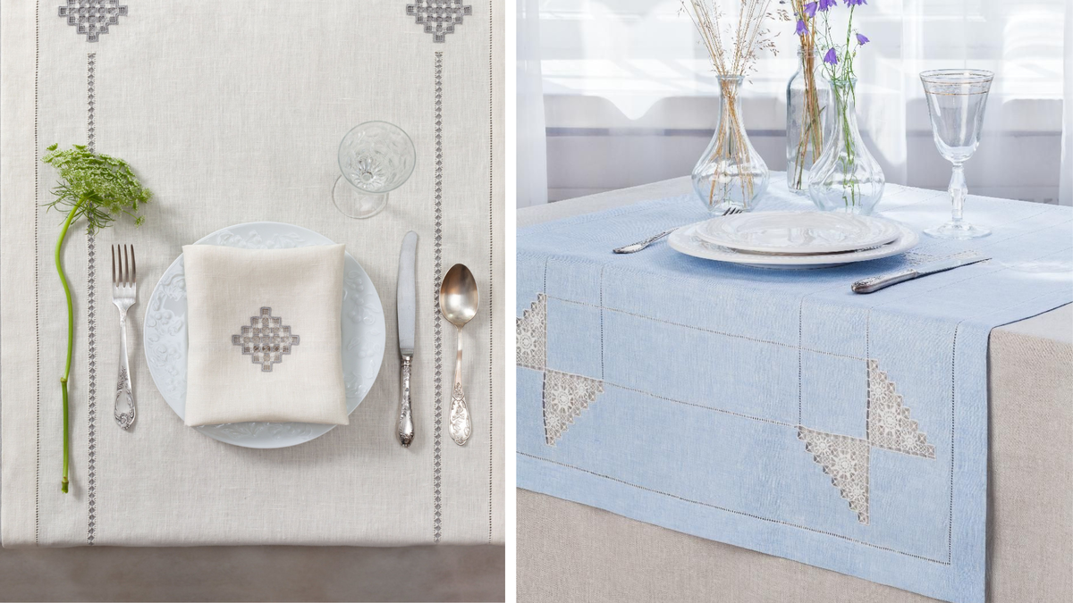 Салфетка и дорожка настольная от Крестецкой строчки