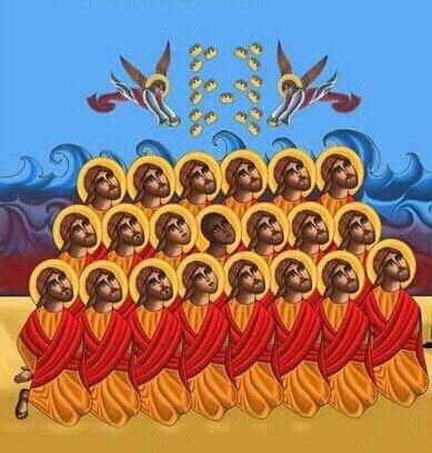 Коптская икона, посвящённая новомученикам