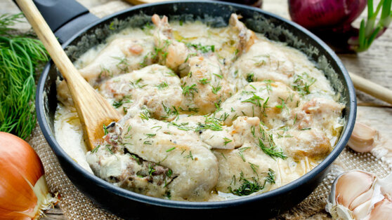 Курица со сметаной и чесноком рецепт – Европейская кухня: Основные блюда. «Еда»