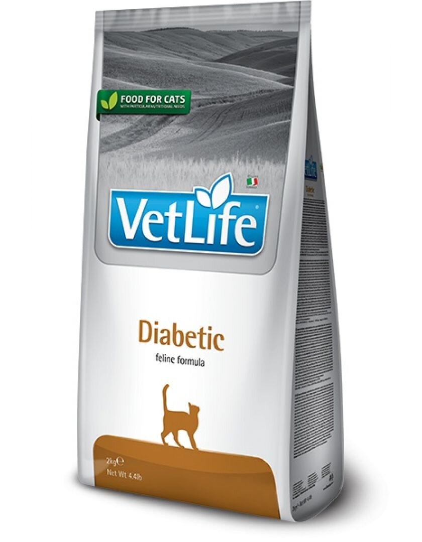 Сухой диетический корм для кошек Farmina Vet Life Diabetic при сахарном диабете