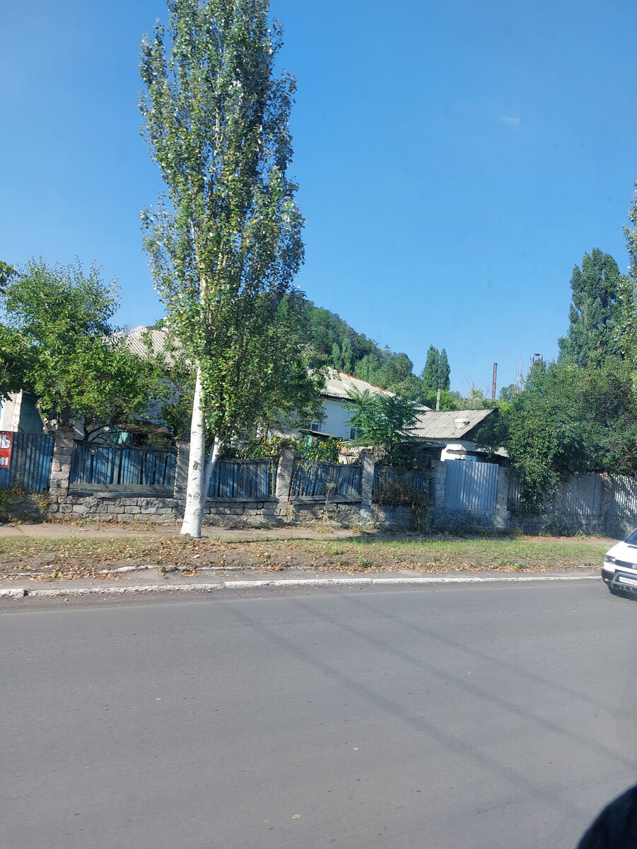 Вид из окна автобуса.