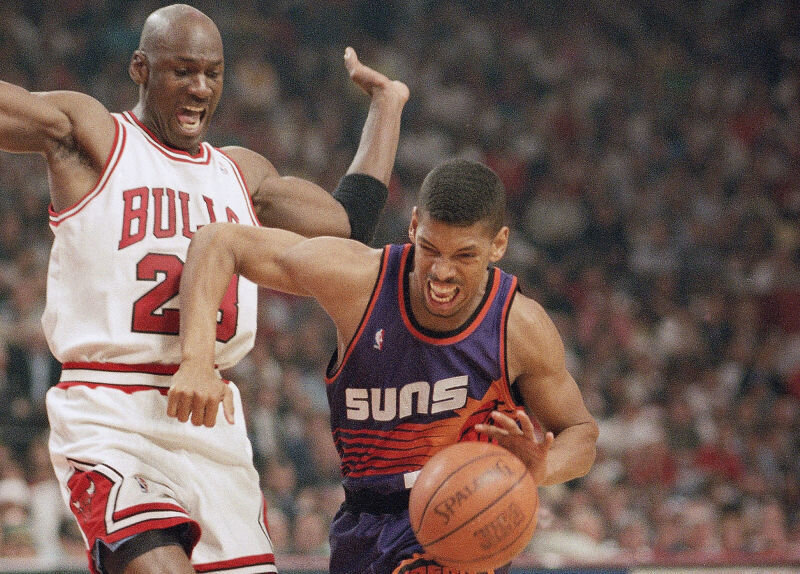 Кевин Джонсон и Майкл Джордан