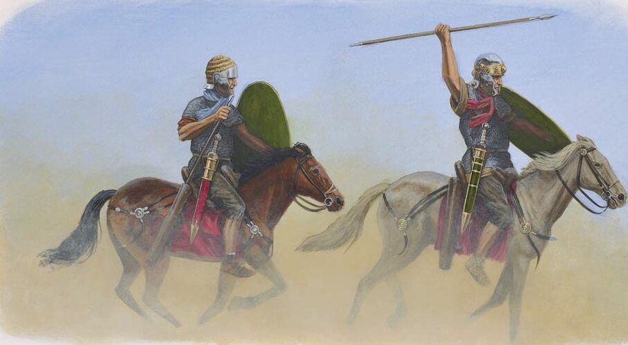 Римские всадники с дротиками, II век. Художник: Seán Ó'Brógáin