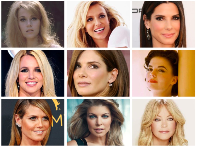 Известные примеры: Хайди Клум, Сандра Баллок, Джейн Фонда, Ферджи, Бритни Спирс, Натали Вуд.