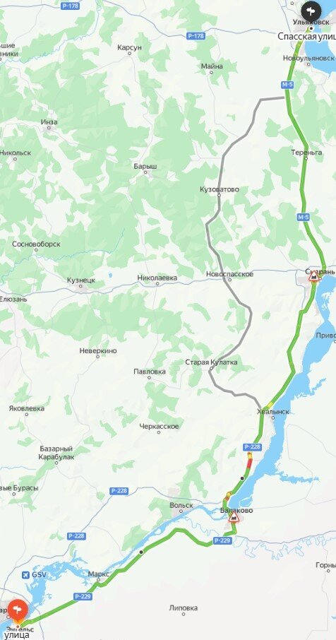 Маршрут Энгельс-Сызрань. Фото взято из сети интернет для иллюстрации