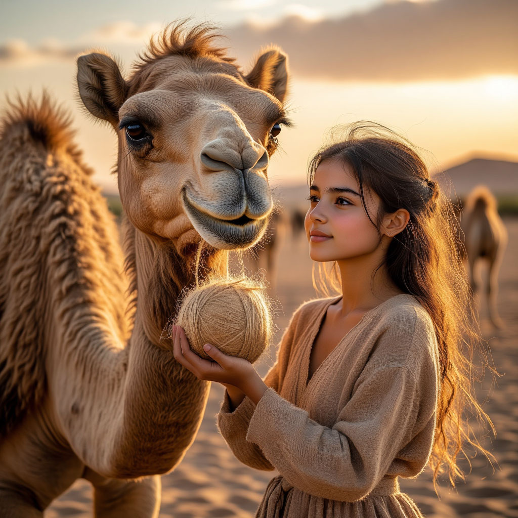 Верблюды ценятся не только как "караваны пустыни", но и как источник шерсти с эффектом "сухого тепла"