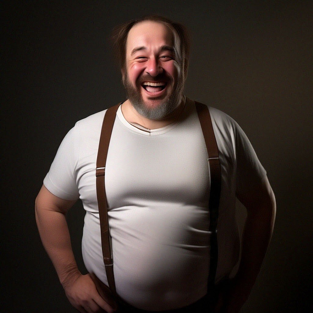 Сороколетний мужчина с пивным животом