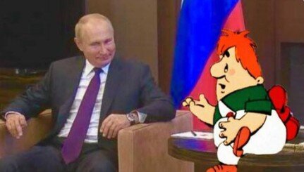 Карлсон и Владимир Владимирович. Это будет бомба, конечно.
Найдено на просторах интернета; спасибо неизвестному автору