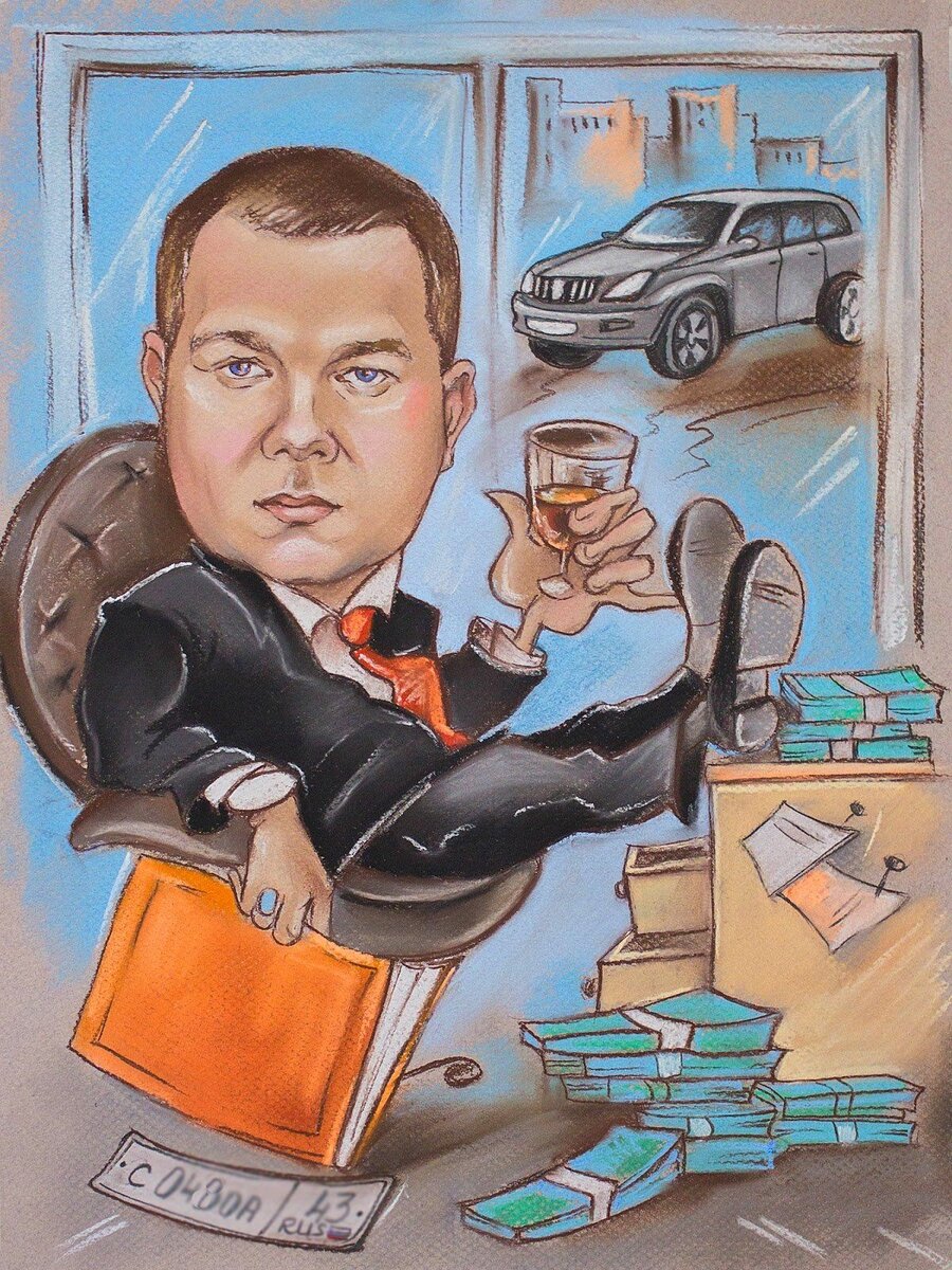Водитель карикатура
