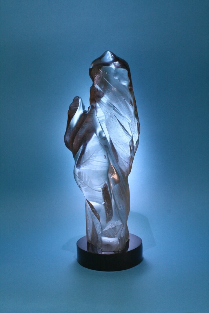 Композиция "Лестница в небо". 2022. Дымчатый кварц, яшма