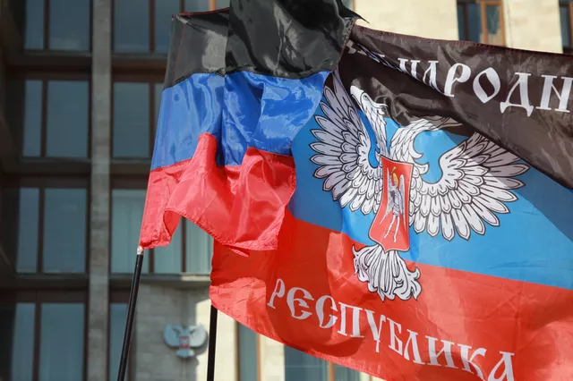 © РИА Новости . Сергей Аверин Перейти в фотобанк
Митинг в честь пятилетия провозглашения ДНР