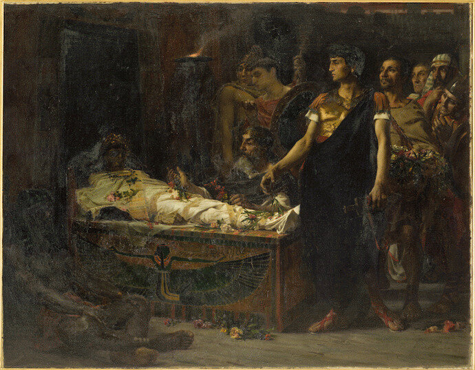Αύγουστος στον τάφο του Αλεξάνδρου, Eugene Bouland, Μουσείο Orsay.  Ανοιχτή πηγή