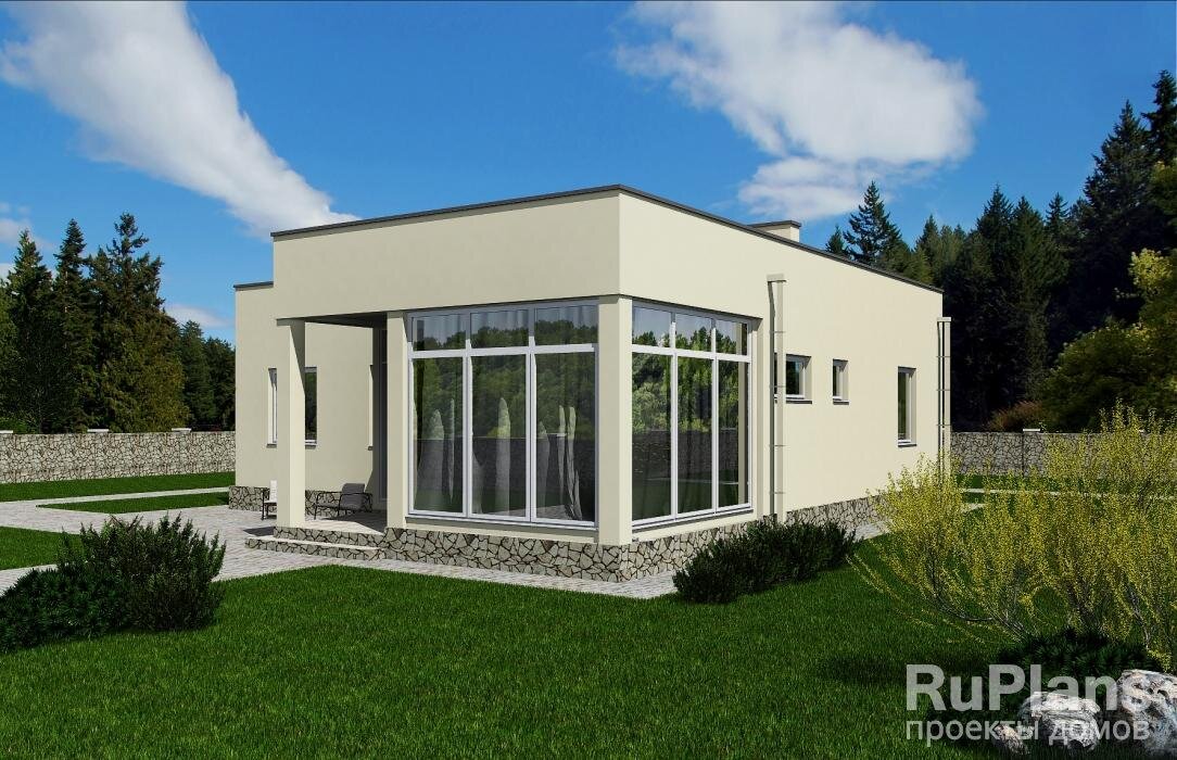 Характеристики проекта Общая площадь  109,7 кв.м
Жилая площадь  55,7 кв.м
Размеры дома  12,5 x 13,6 м
Высота здания  4,8 м
Количество комнат  4
Количество спален  3
Отделка  штукатурка
Материал стен  пеноблок / газобетон
Фундамент  монолитная плита
Перекрытия  монолитные