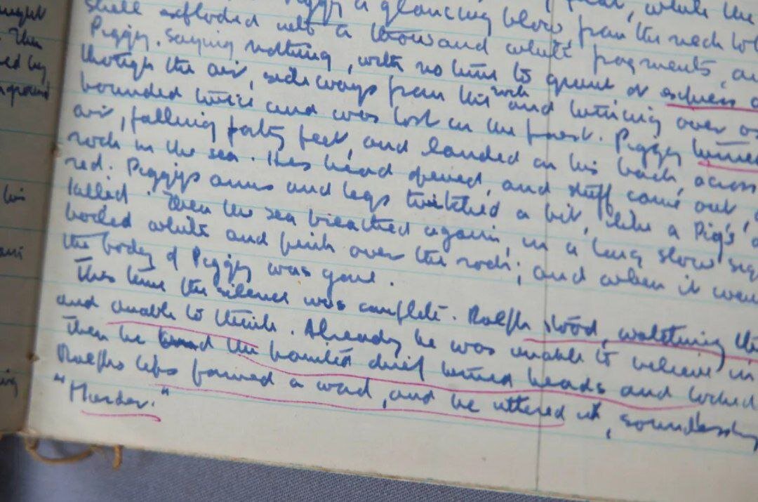 Оригинальная рукопись романа Уильяма Голдинга "Повелитель мух"