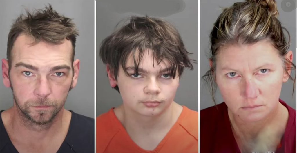 Семья Крамбли: 47-летний отец Джеймс, 15-летний сын Итон ("Мичиганский стрелок") и 45-летняя мать Дженнифер.