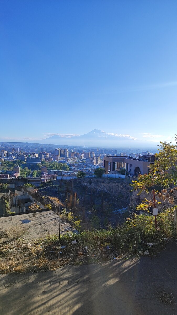 Вид на Арарат из центра города. 