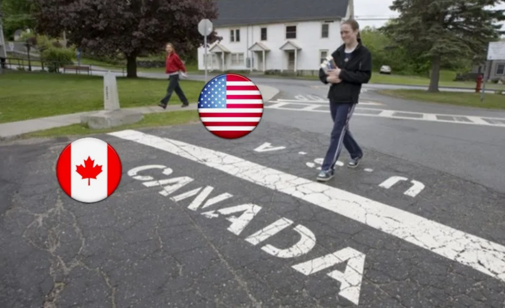 Государственная граница канады. Граница Америки и Канады. Граница между Америкой и Канадой. Канада американская граница. Граница Канады и амерк..