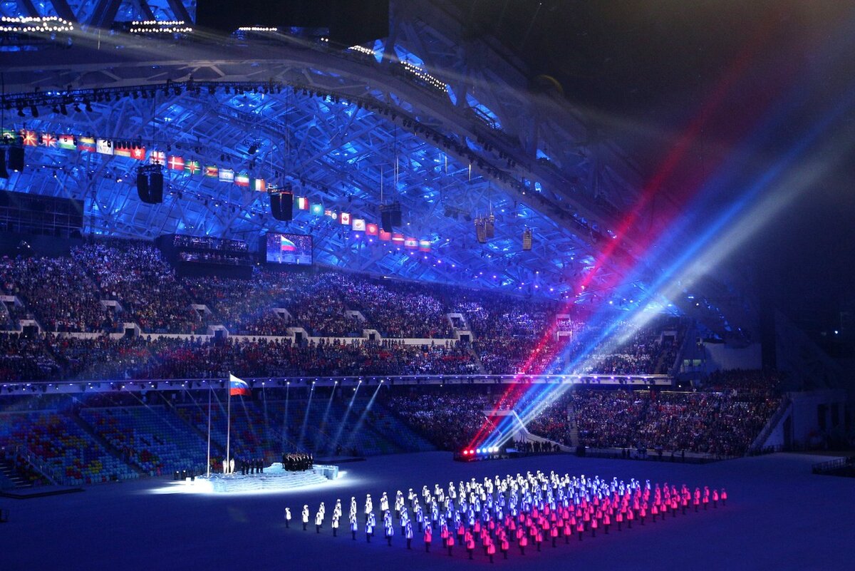 Открытие стадиона олимпийский. Стадион Фишт открытие олимпиады в Сочи. Стадион Фишт открытие олимпиады в Сочи 2014.