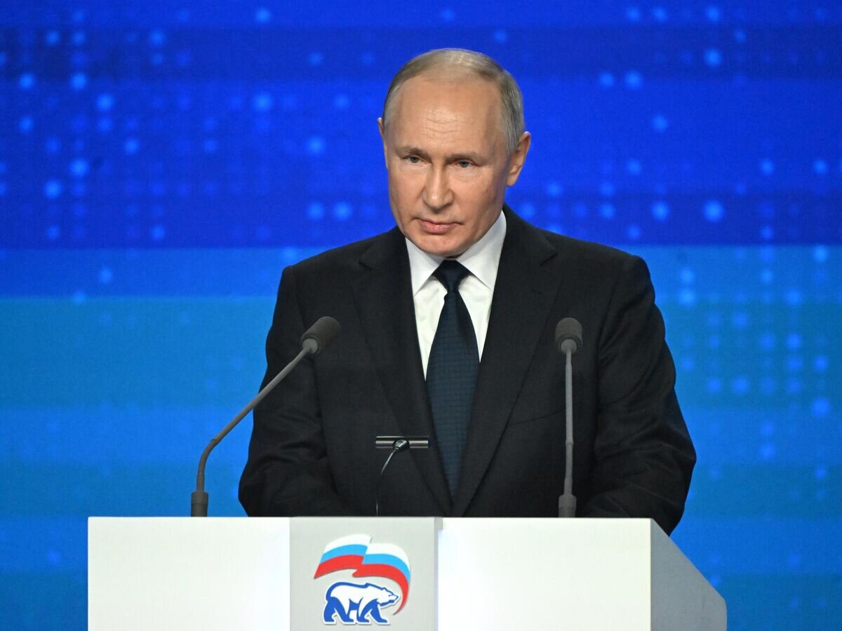    Президент РФ Владимир Путин на пленарном заседании XXI съезда Всероссийской политической партии "Единая Россия"© РИА Новости / Сергей Гунеев