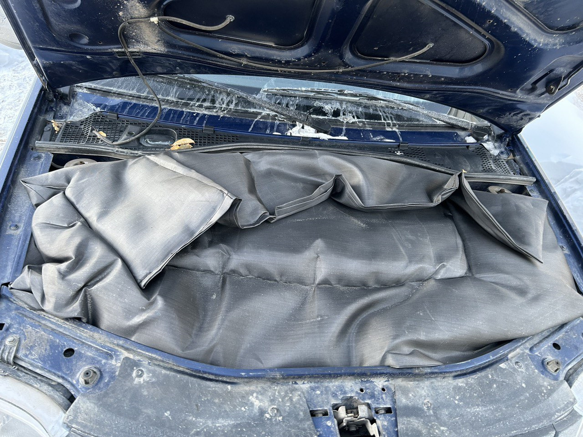 Автоодеяло на нашем автомобиле 