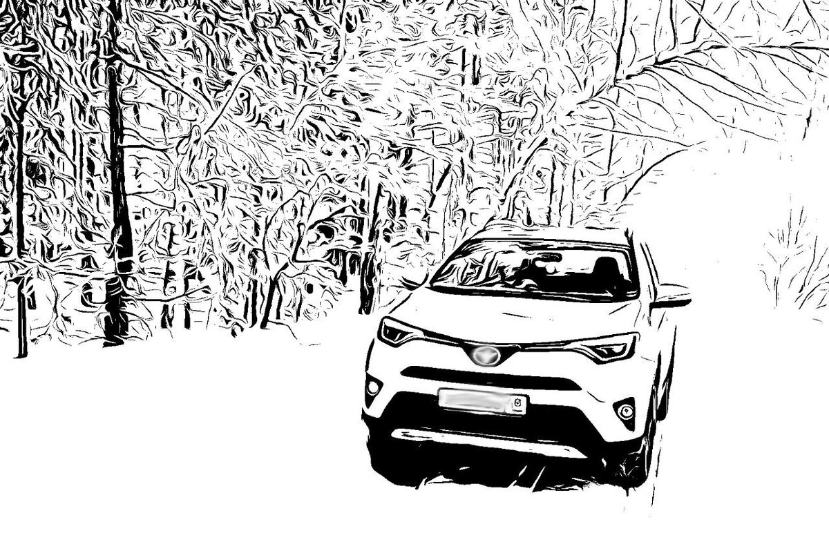 Дорога в снегу