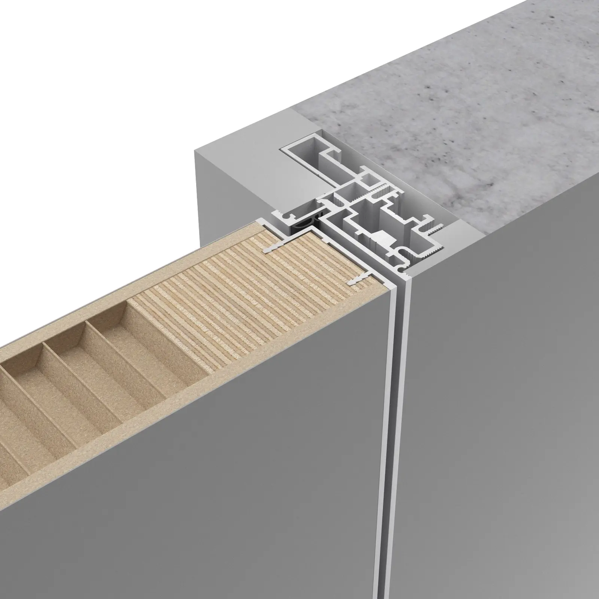 Цельноалюминиевый скрытый короб (patent UNION)